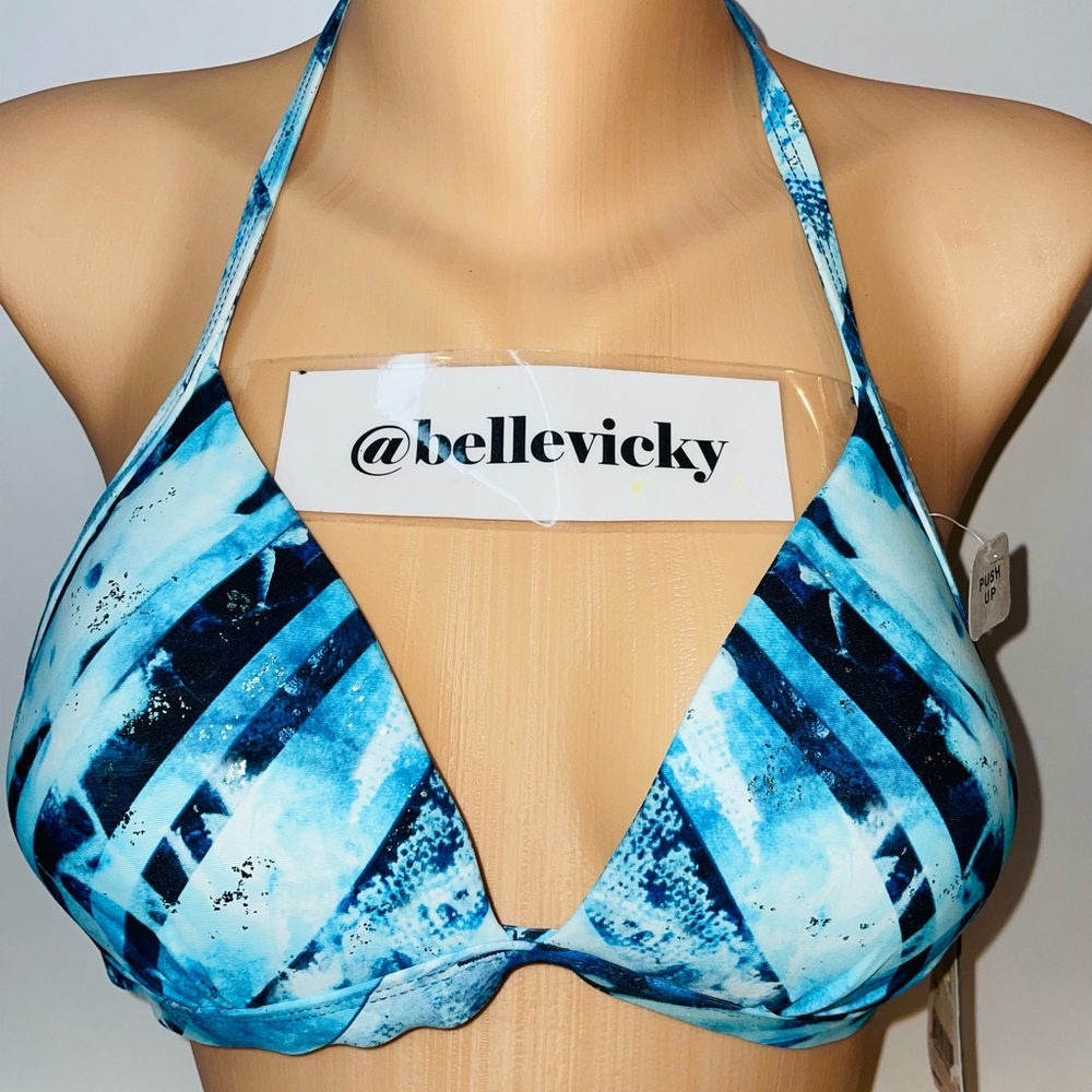 Keneth Cole Blue Ocean Push Up Bra Sz 32B/C Bikini Top$74 E166 Bottom available